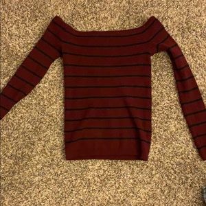 Off the shoulder knit top